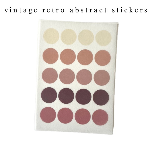 aesthetic vintage retro geometric & abstract PET sticker sheets journaling - Picture 4 of 13